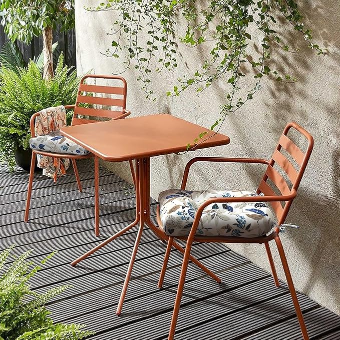LVTXIII Outdoor Seat Cushions Seasonal Tufted Chair Cushions, Patio Chair Pads for Dining Chairs, Office Armchairs and Garden Furniture Decoration, Round Back, 19x19x4, Breeze Leaves Beige