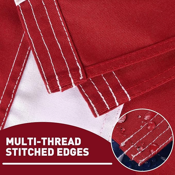 American Flag for Outside 10x12 FT, Deluxe Heavy Duty Spun Polyster, TearProof and Waterproof Super Tough Series, All Weather High Wind USA US Flag with Embroidered Stars, Sewn Stripes, Brass Grommets