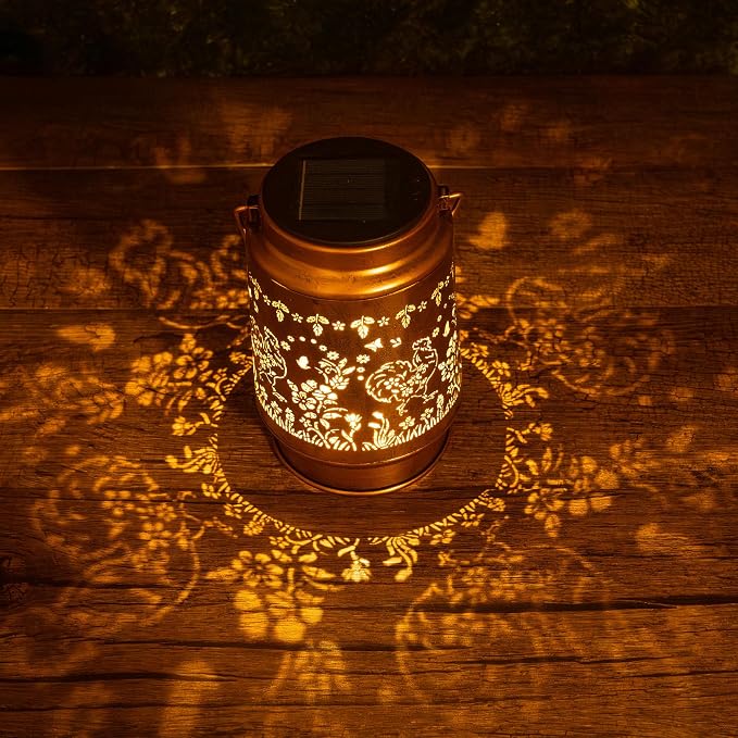 Chicken Solar Lanterns Outdoor Waterproof, Rooster Gifts for Women Men Farmhouse Lovers Hanging Solar Lights for Outside, Decorative Light for Garden Patio Porch Yard Decor