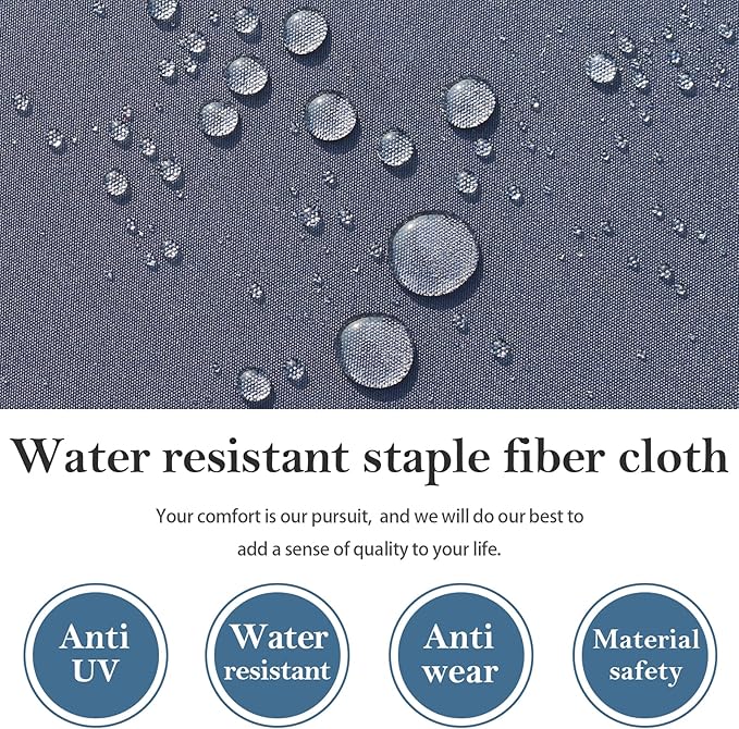 14Pcs Patio Cushion Covers Replacement Splashproof UV-Resistant Inelastic Covers with Zippers, Max Compatible 25.6x25.6x4inch Patio Cushion, for 7 Pcs Outdoor Patio Furniture Sets
