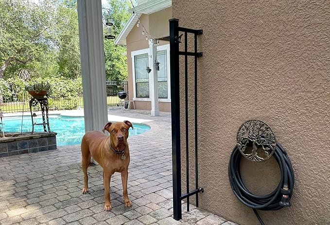 Cast Iron Tree of Life Decorative Wall-Mounted Garden Hose Hanger - Stylish Outdoor Hose Holder Décor with a 12-Inch Diameter - Weather-Resistant Aged Bronze Finish
