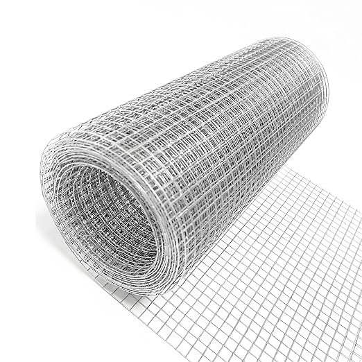 Hardware Cloth 1/4 inch 16inx10ft Galvanized After Welding 23 Gauge,Wire Cloth Wire Mesh Roll Chicken Wire Fence Mesh Roll for Chicken Pen/Coop Fences, Garden Fences,Screen Mesh,Poultry Netting Cage