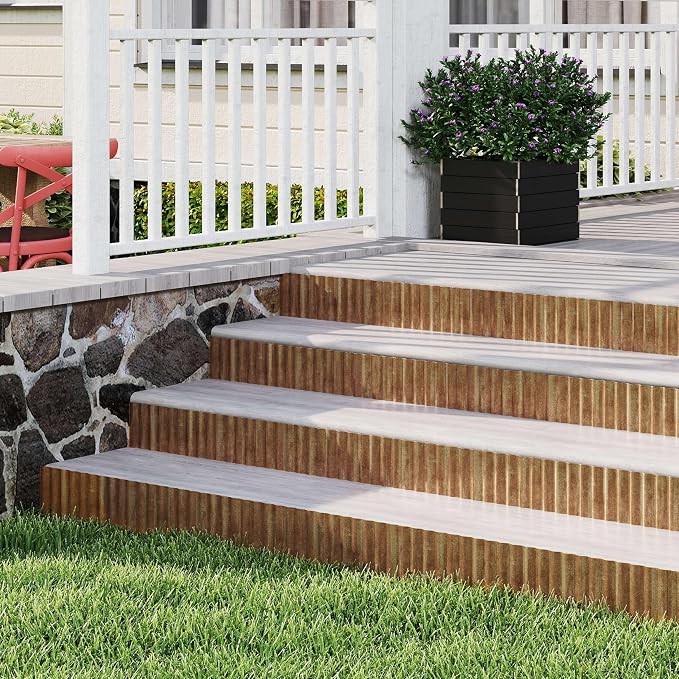 Garden Lawn Edging and Landscape Border - 8" x 20' Corrugated Metal Garden Edging, for DIY Flower Beds, Lawns & Landscaping (Real Rust)