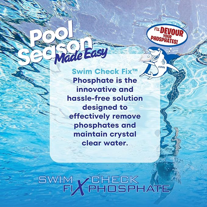 Fix Phosphate Remover Tablets – 10 Count | Time-Release Tabs for Pool Phosphate Removal | Clear Water Solution for Saltwater & Freshwater Pools | Easy Skimmer Application, No Cloudiness
