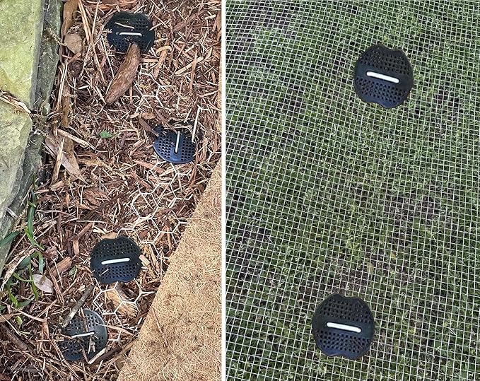10 Inch 50 PCS Galvanized Landscape Staples with 50 PCS Gasket, Landscape Fabric Pins Stakes Lawn Ground Cover Graden Staples Spikes Weed Barrier Stakes