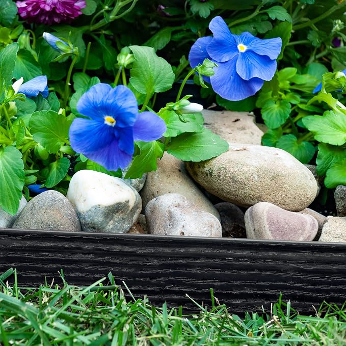 EasyFlex 2.5" Tall Wall No-Dig Landscape Edging Kit - 100 Foot, Black