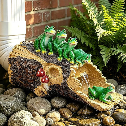 Teaeeno Frog Gutter Downspout Statue,Garden Gutter Downspout Extension,Outdoor Drain Decor,Frog Statue,Home Garden Décor Accents,Splash Block Diverter,Perfect Rain Diverter for 3"x4" Downspout(Green)