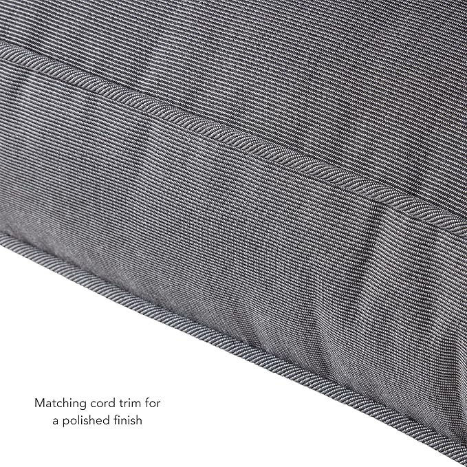 Outdoor 2-Piece Sunbrella Premium Deep Seat Cushion Set, Canvas Coal