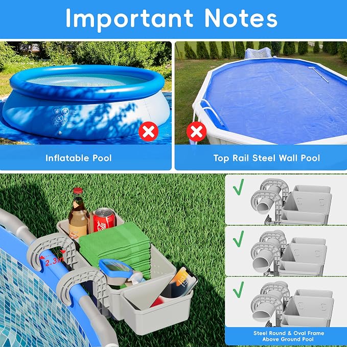 2026 Solar Pool Fountain & Poolside Storage for Above Ground Pool