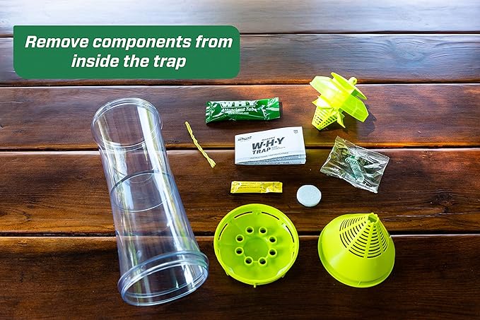 RESCUE! WHY Trap for Wasps, Hornets, & Yellowjackets – Hanging Outdoor Trap - 3 Traps