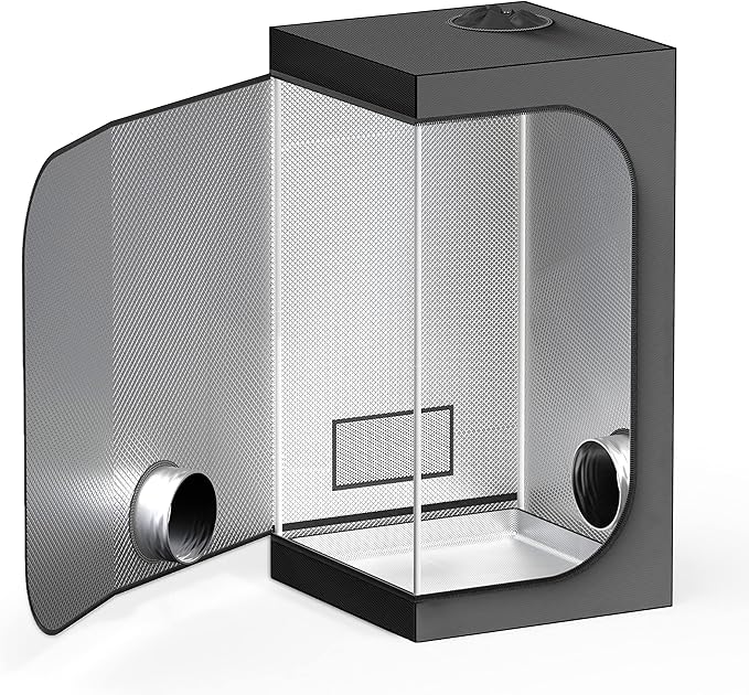 TopoLite 24"x24"x48" Grow Tent Garden Growing Dark Room with Heavy Duty Reflective Mylar for Indoor Growing 2'x2'