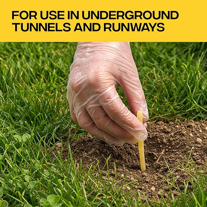 Victor Poison Moleworms - M6009 - 10 Worms, 5 Tunnel Locator Flags - Kills Moles Outdoors