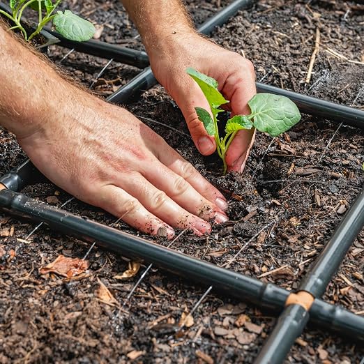 Garden Grid Watering System, 4x8 | Garden Irrigation System for Garden Beds | Pre-Assembled, Waters Every Plant, 2-Min Setup, USA-Made, Lasts 5–10x Longer Than Drip Irrigation | Standard, 44"x88"