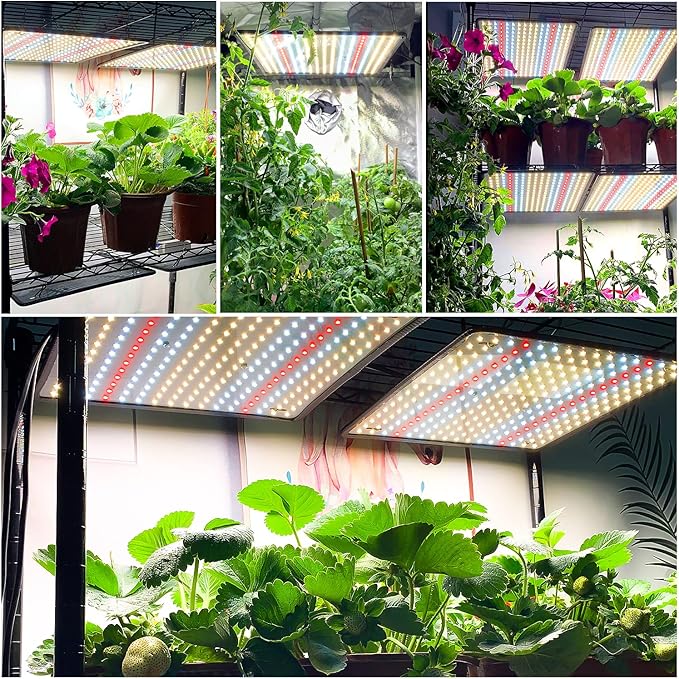 Grow Light, (2-Pack) 200W LED Grow Lights for Indoor Plants Full Spectrum Plant Growing Lamps for Seedling Veg and Bloom