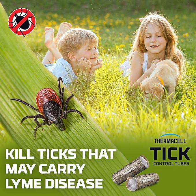 Thermacell Tick Control Tubes for Yards; Protects 1/4 Acre from Ticks; No Spray, No Granules, No Mess; Environmentally Friendly Alternative to Tick Spray & Tick Repellent