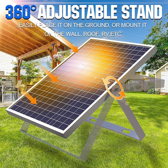 SOLPERK Solar Panel Kit 30W 24V, Intelligent Waterproof 10A PWM Controller, Home Outdoor Solar Battery Charger for RV Car Boat Marine Tractor Camping, 24 Volt Batteries Solar Panel Charger (30W 24V)