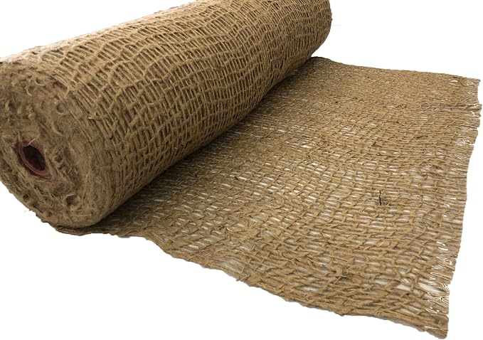 Jute Erosion Control, Soil Saver Mesh Blanket - 48" Wide x 20 Yards (60 feet Long) - 240 Sq. Ft. Coverage
