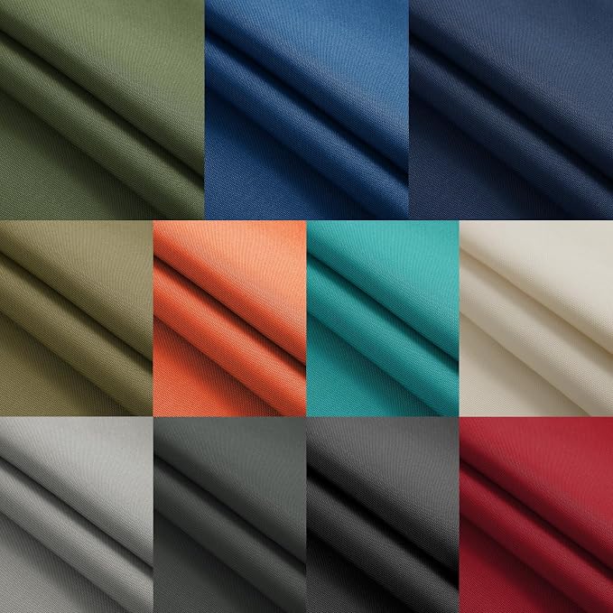 Thickened Waterproof Canvas Fabric by The Yard, 1200D 58" W Outdoor Upholstery Material Heavy Duty Fabric Water Resistant Sewing Material for Chair Patio Cushion Purse Bag, 3 Yard Ocean Blue