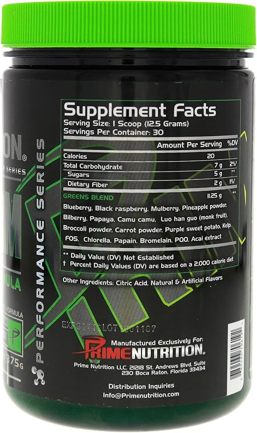 Phytoform | Fruits & Greens | Prime Nutrition | 375g | 30 Servings (Kiwi-Strawberry)