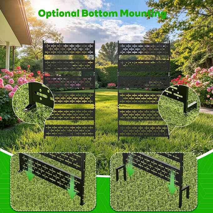 72" H x 38" W Air Conditioner Fence Screen,Outdoor Privacy Screen Panels,Trash Can Privacy Screen for Outside Patio Backyard,Balcony, Pool
