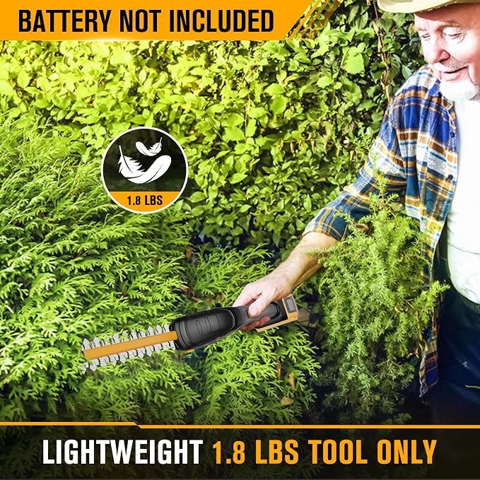 HEINPRO Hedge Trimmer Cordless Compatible with DEWALT 20V MAX Battery (Tool Only), Electric Hedge Trimmer Cordless Grass Trimmer, Bush Trimmer Grass Shears Handheld for Yard, Garden