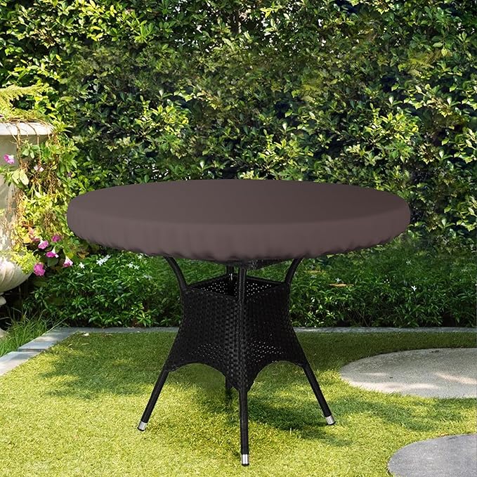 Covers & All Round Table Top Cover, 12 Oz Waterproof UV & Weather Resistant Patio Table Cover, Outdoor Table Cover for Patio Outdoor Furniture & Coffee Table (30" Dia x 4" H Inches, Coffee)