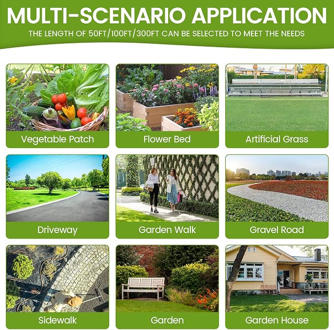 4FT x 100FT Weed Barrier Landscape Fabric Heavy Duty, 3.2oz Gardening Weed Control Mat, Ground Cover Weed Block Gardening Mat, Woven Garden Cloth for Underlayment, Commercial Driveway Fabric