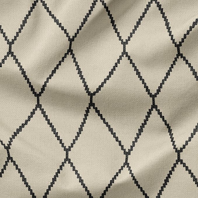 Arden Outdoor Deep Seat Cushion Set (4-Pack), 24 in x 24 in, Weather-Proof, Rain-Proof, Fade Resistant Patio Cushion for Chair, Sofa, and Couch Tan Diamond Trellis