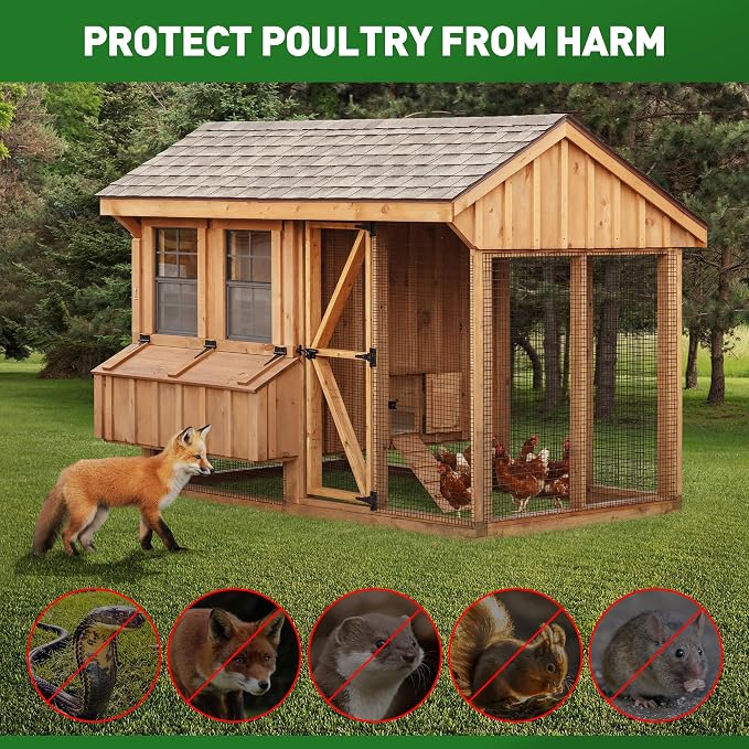 Rengue Black Hardware Cloth 1/2 Inch 48" x 100' 19 Gauge, PVC Coating Wire Fence Rolls Vinyl Coated Welded Chicken Wire Mesh for Poultry Netting Cage Fence, Tree Guard Rolls, Chicken Coop