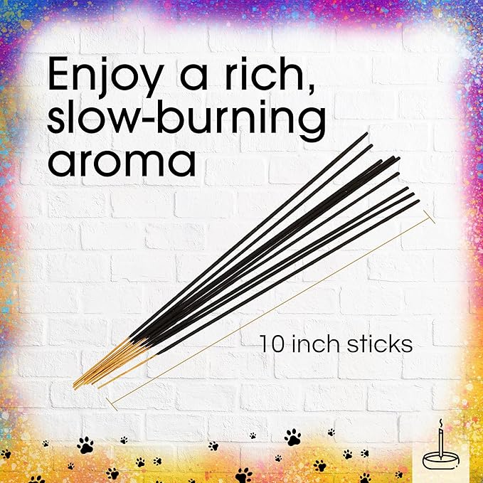 Gonesh Best Friends Paw Prints Collection - Incense Sticks Variety Pack - Non-Toxic 10” Slow Burn Aromatic Sticks - Jasper, Oliver and Lola - 30 Count Each