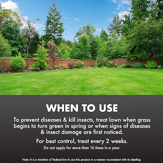 Spectracide Immunox Fungus Plus Insect Control For Lawns 32 Ounces, Dual Action, Hose-End Concentrate, 6 Pack