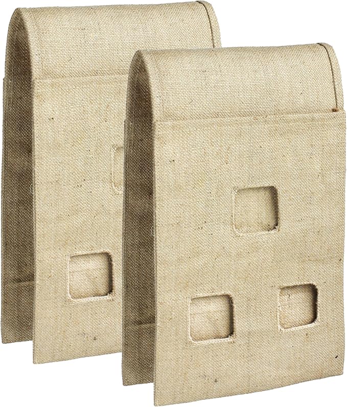 HANG & GROW Burlap Saddle Bag Planter for Outdoor Plants Vertical Flower Bag for Easy Outside Garden Decoration Reusable Saddle Hanging for, Strawberry, Vegetables and Herbs, 2 Bags with 6 Holes