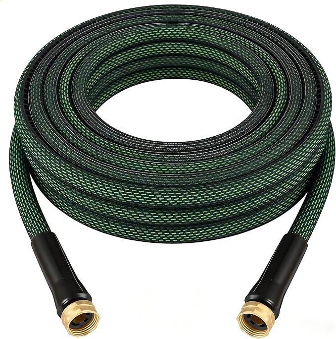 Garden Hose 10FT, Heavy Duty Water Hose with Aluminum Fittings, Puncture Proof All-weather, Ultra-Lightweight and Flexible, Watering and Cleaning for Outdoor, Lawn