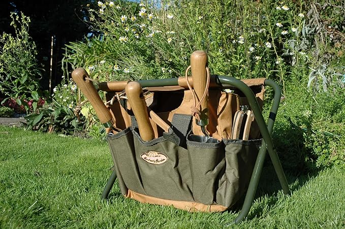 Esschert Design Canvas Tool Bag and Stool Carry-all