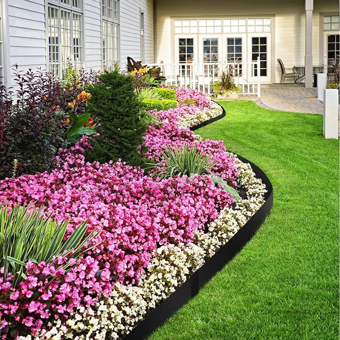 40" L X 4.5" H Galvanized Steel Landscape Edging, 10 Pack Metal Edging for Landscaping, Hammer-in Metal Garden Edging for Lawn, Yard & Pathway Border