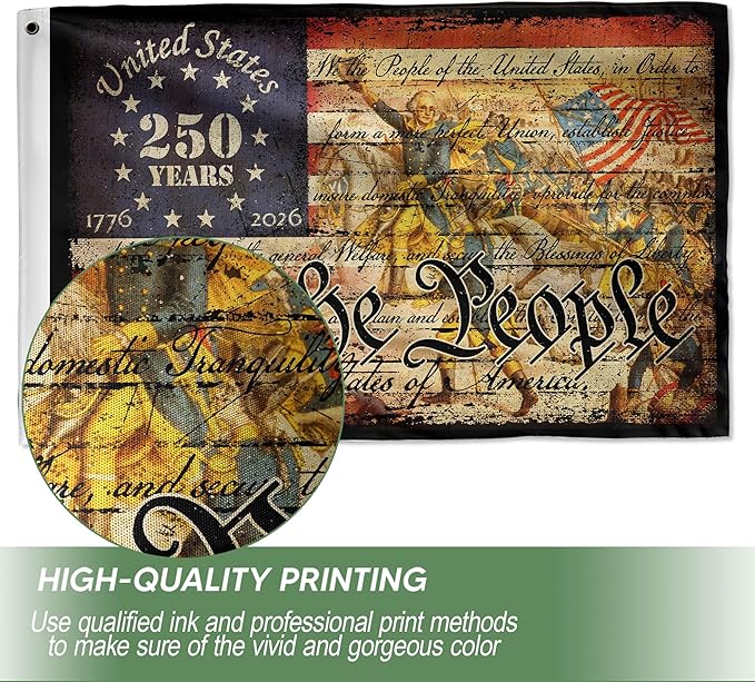 250 Anniversary Usa Flag, Commemorative House Flags, Two-sided Design 3x5 Ft, Patriotic Flags 4