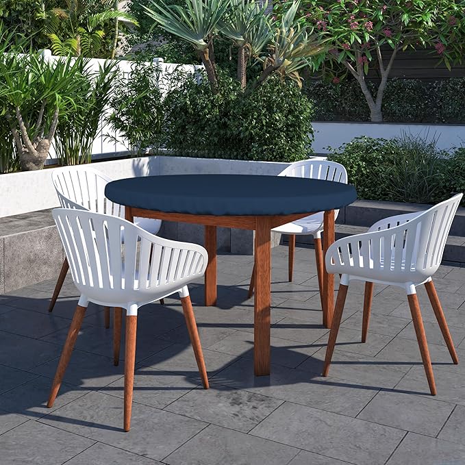 Covers & All Round Patio Table Cover, 12 Oz Waterproof UV & Weather Resistant, Outdoor Table Cover for Patio Outdoor Furniture & Coffee Table (54" Dia x 4" H Inches, Blue)