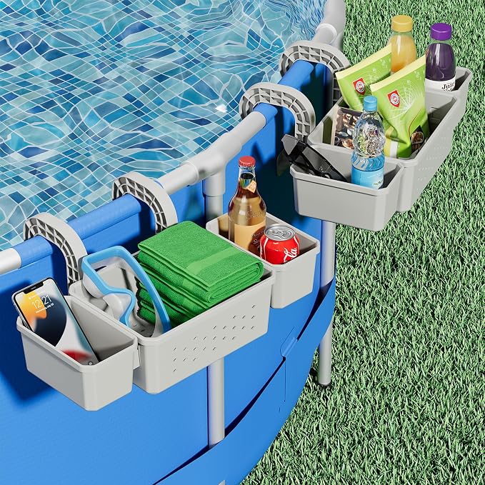 2026 Solar Pool Fountain & Poolside Storage for Above Ground Pool