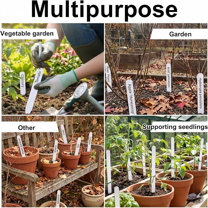 Weysat 100 Pcs 12" Wood Plant Labels for Field or Containers Plant Tags Wood Garden Labels for Seedling Stakes Markers Nursery Seed Tags with Smooth Surface for Pot Herbs Flowers Vegetables