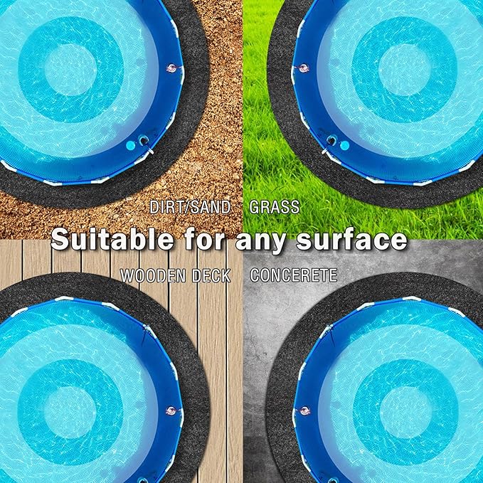 18FT Round Heavy Duty Pool Pad for Above Ground Pools, 8.4 OZ/M² Puncture Resistant Liner Protector, Seamless Under Pool Mat Extends Liner Life Geotextile Ground Cloth Gravel Concrete Dirt