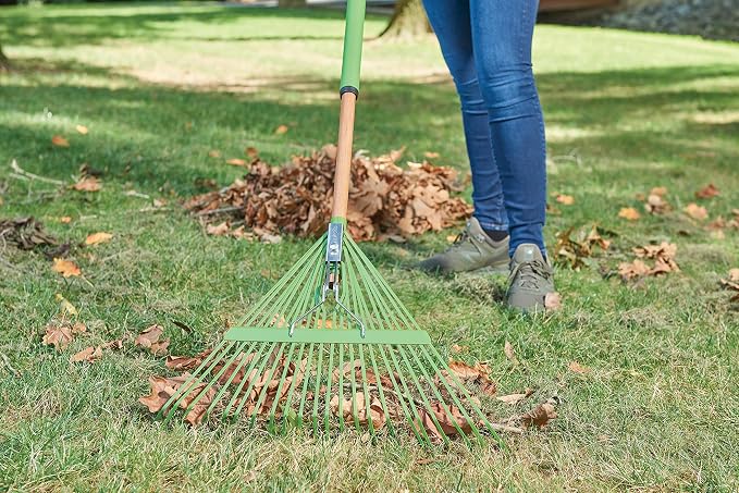 AMES 20201033 Steel Tine Leaf Rake with Hardwood/Steel Handle, 22 Tines