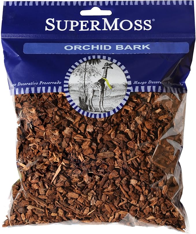 SuperMoss (23108) Orchid Potting Bark, 100% Natural White Fir Bark, 1/4", 80.75 Cu. in.