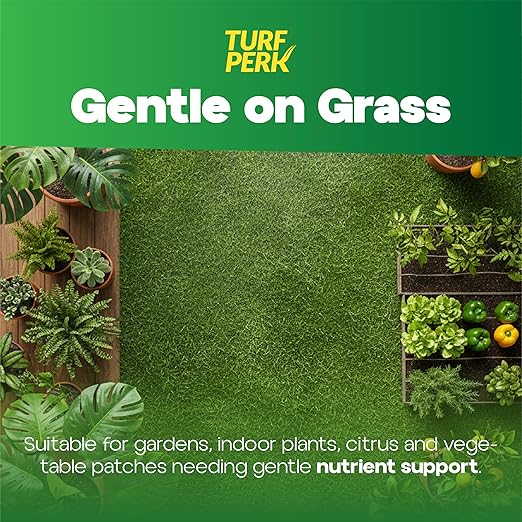 Turf Perk Flower Perk Amino Acid Flower Formula – 16 fl oz – Concentrate Makes Up to 16 Gallons – Amino Acid Plant Formula – for Flowers & Bedding Plants – Safe for Pets