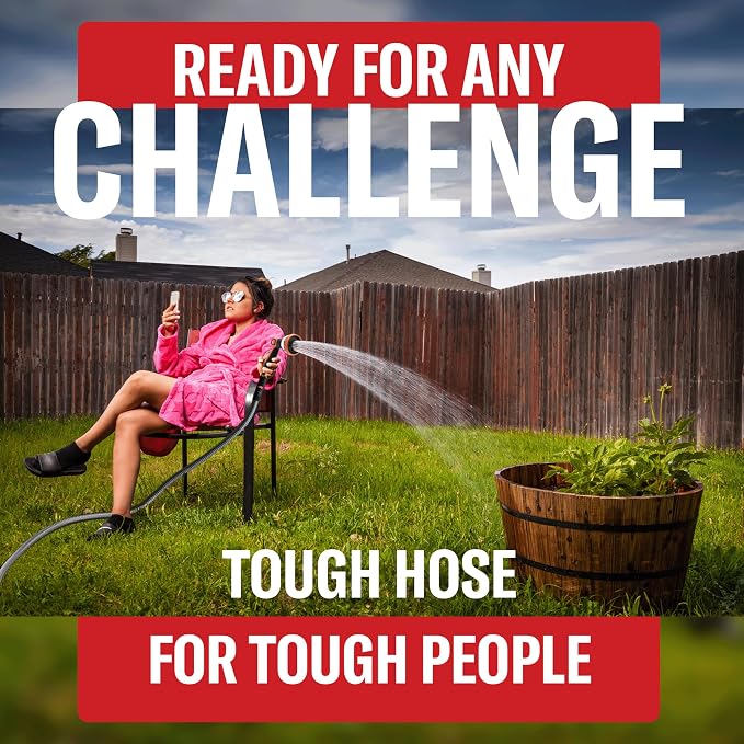 Best 100 ft Metal Garden Hose Set - No-Kink Durable 316 Stainless Steel, 10-Way Zync Spray Nozzle & Hook – Tough Flexible Heavy Duty Water Hoses, 5/8 in, Rust, Weather, LeakProof