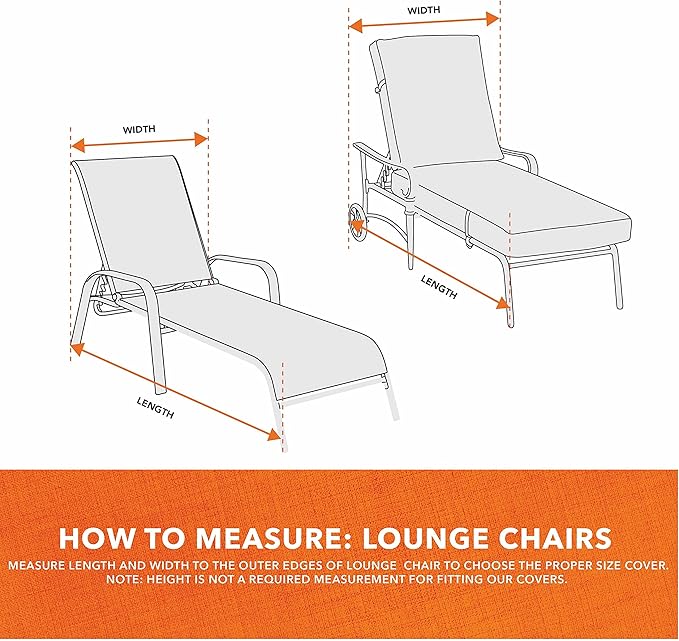 MODERN LEISURE Basics Patio Chaise Lounge Chair Cover - Weather-Resistant Fabric - Furniture Protection Perfect for Patio, Deck, and Porch - 76" L x 27" W x 30" H - Khaki - 4-Pack - 2023 Model