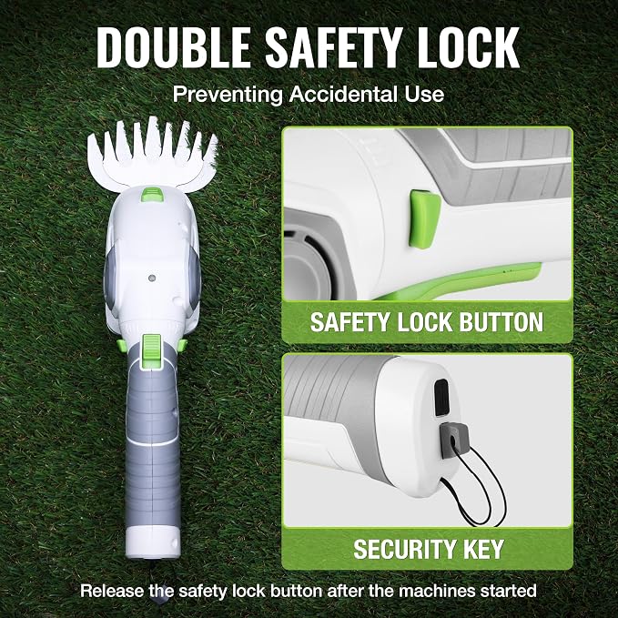 WORKPRO Cordless Grass Shear & Shrubbery Trimmer - 2 in 1 Handheld Hedge Trimmer 7.2V Electric Grass Trimmer Hedge Shears/Grass Cutter 2.0Ah Rechargeable Lithium-Ion Battery and USB Cable Included