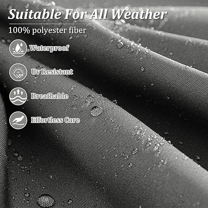 8p Outdoor Cushion Slipcovers Outdoor Patio Cushions Covers Replacement Waterproof with Zipper for 3-Seat Rattan Sofa Patio Furniture Cushion Covers, Covers Only