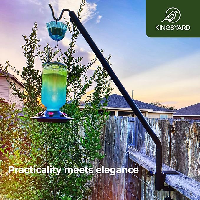 Kingsyard Double Suet Bird Feeder with Weatherproof Roof & Perch 2-Pack Heavy Duty Deck Hook