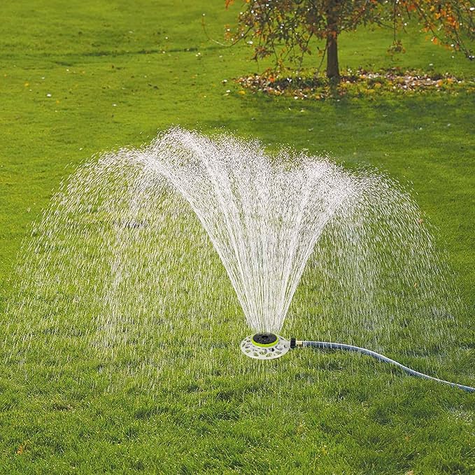 Hourleey Impact Sprinkler on Tripod Base + Adjustable Turret Metal Sprinkler