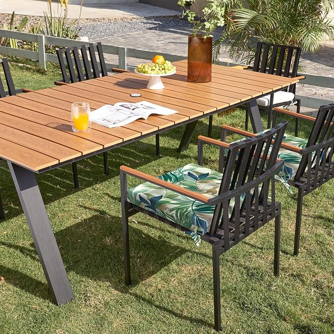 DYTXIII Set of 4 Outdoor Chair Cushions, Water Resistant 18.5"x16"x2" Square Seat Cushion for Patio Dining Chairs, High-Density Replacement Pads for Indoor Outdoor Furniture - Lush Leaf Green